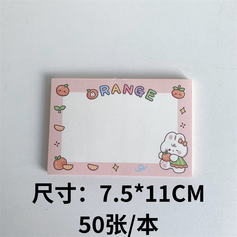 Kawaii Bunny Birthday Fruits Memo Pad