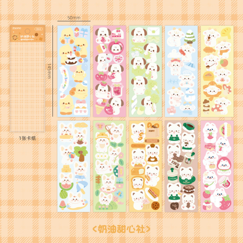 10 Kawaii Holographic Sticker Sheets Set