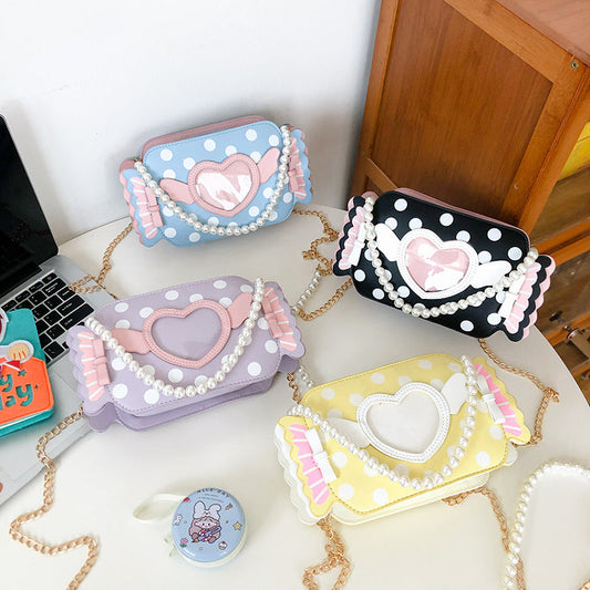 Korean Candy Heart Pearl Sling