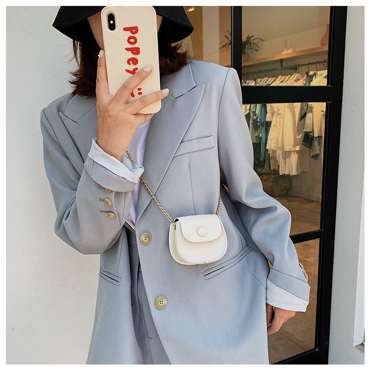 Mini Chic Button Flap Shoulder Sling Bag