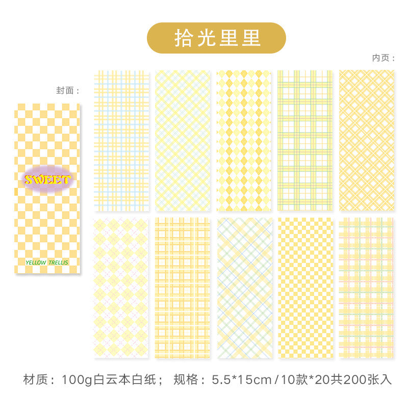 Plaid Party Gingham Long Memo Pads Notepads