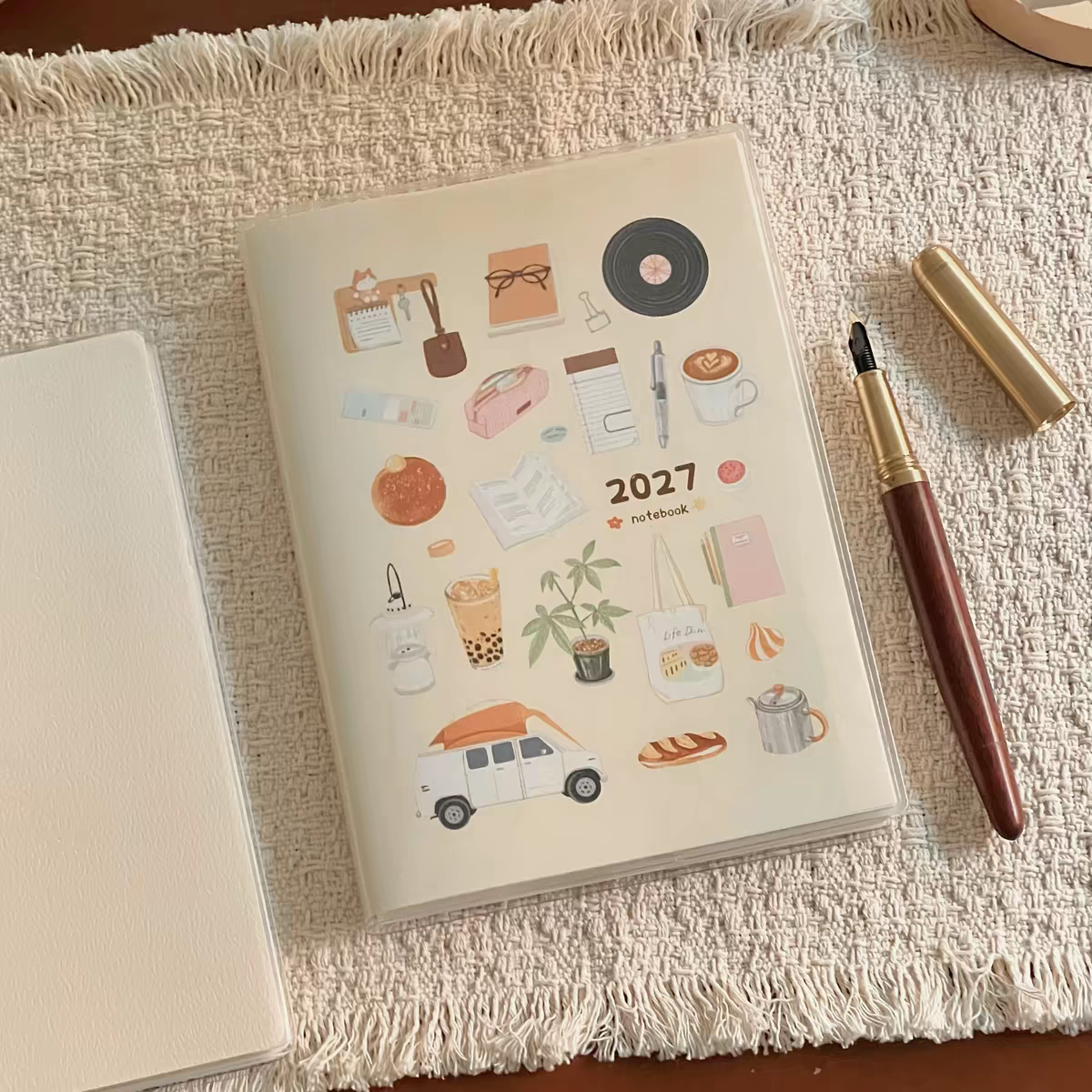 Pre - Order 2027 Aesthetic Illustrated B6 Planner & Monthly Diary