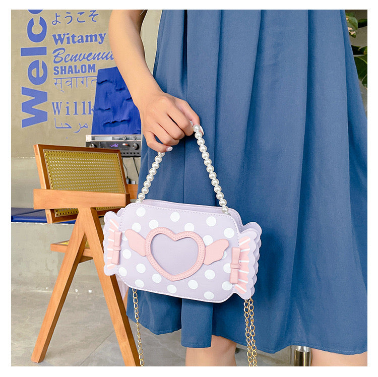 Korean Candy Heart Pearl Sling