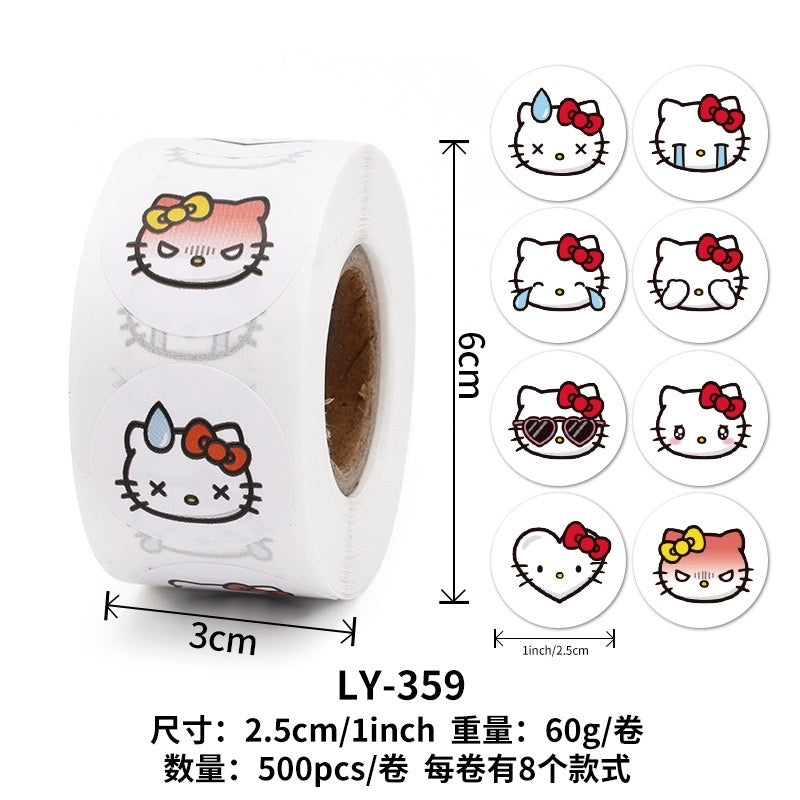 Sanrio 500 Stickers Tape Roll