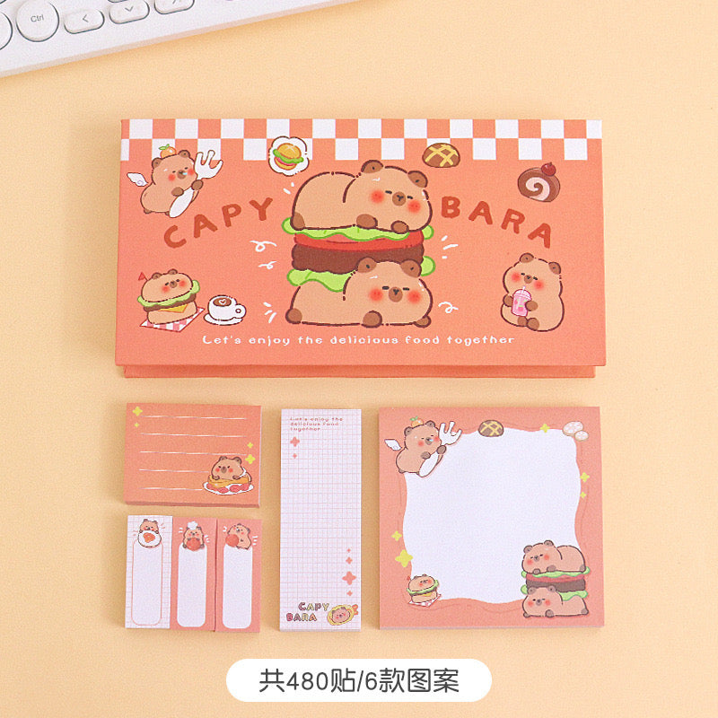 Capybara Memo Pads Sticky Notes box