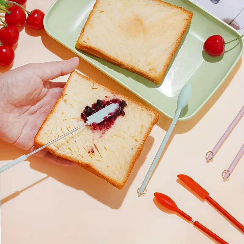 2 pcs Silicone Telescopic Spatula