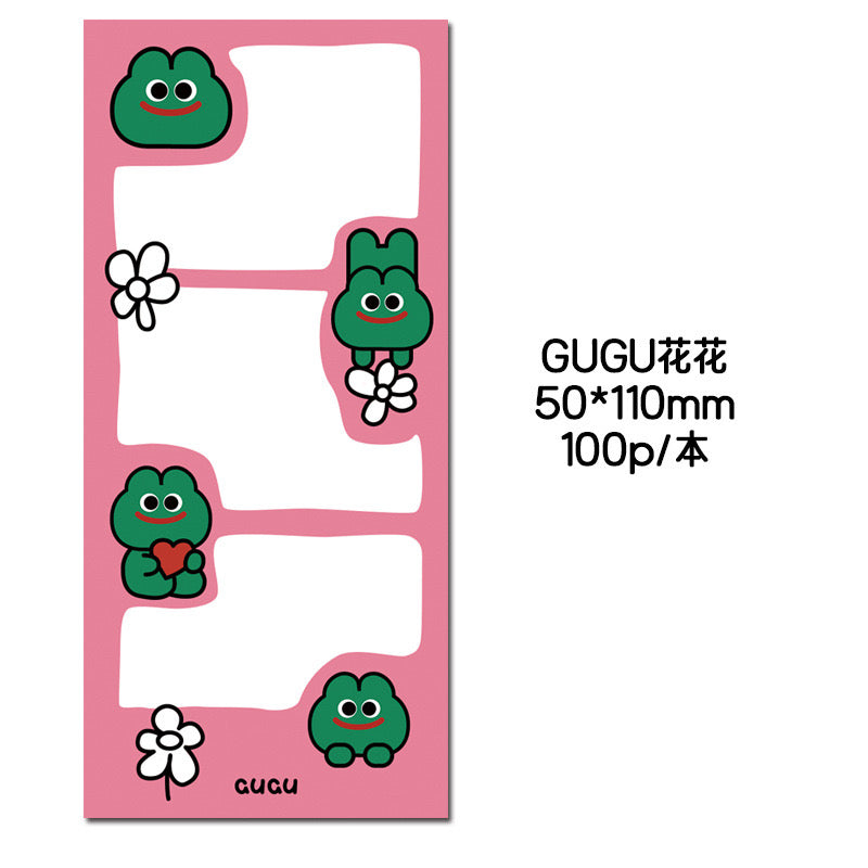 Premium Jelly Koko Gugu Kawaii 100 Sheets Memo Pads