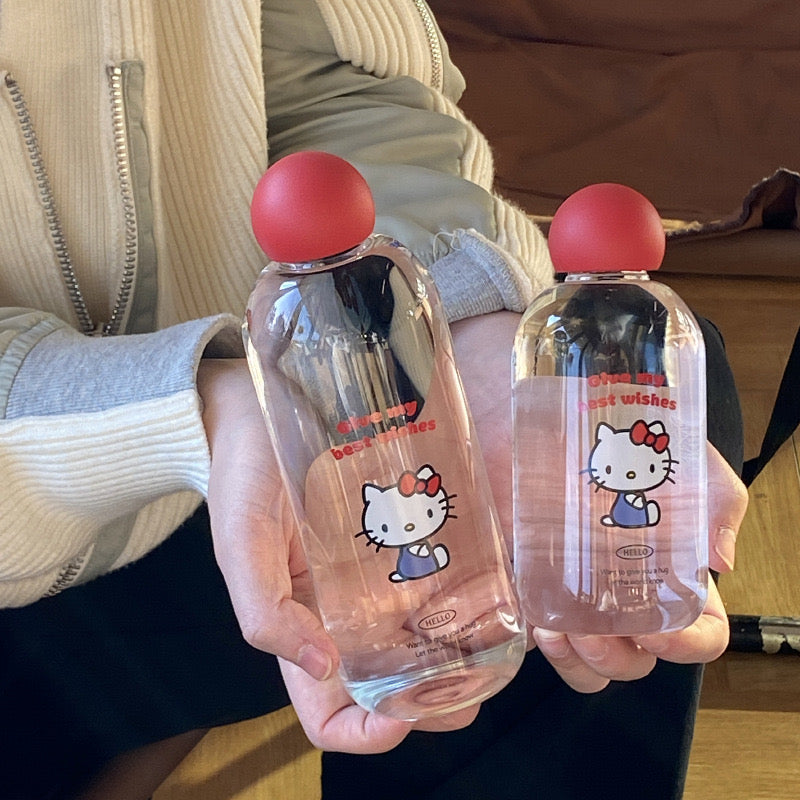 Pre - Order Hello Kitty Glass Bottle