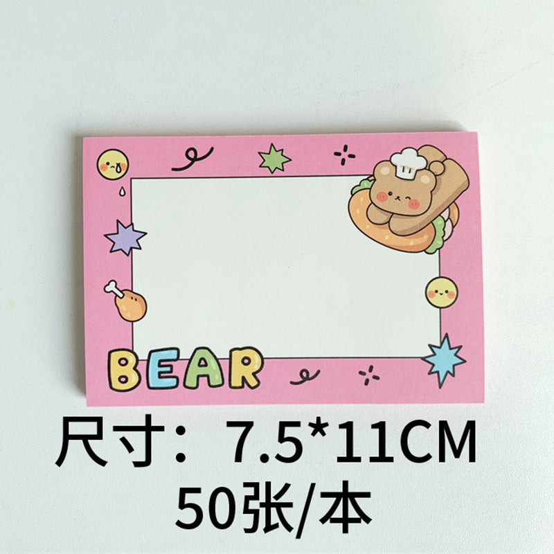 Kawaii Bunny Birthday Fruits Memo Pad