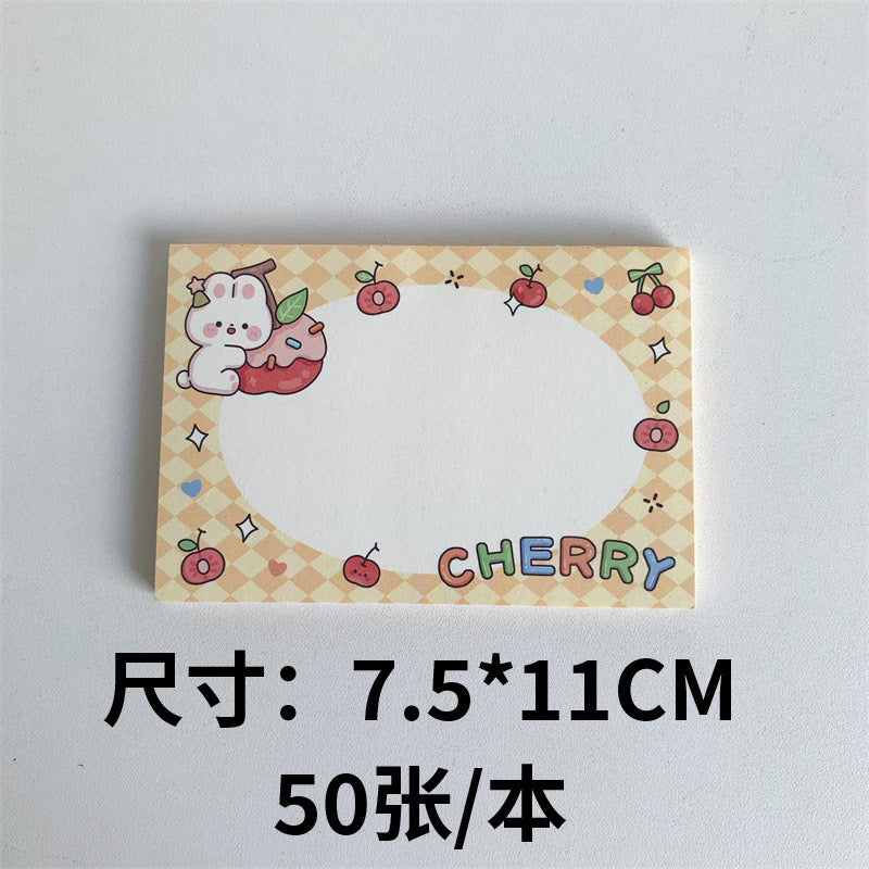 Kawaii Bunny Birthday Fruits Memo Pad
