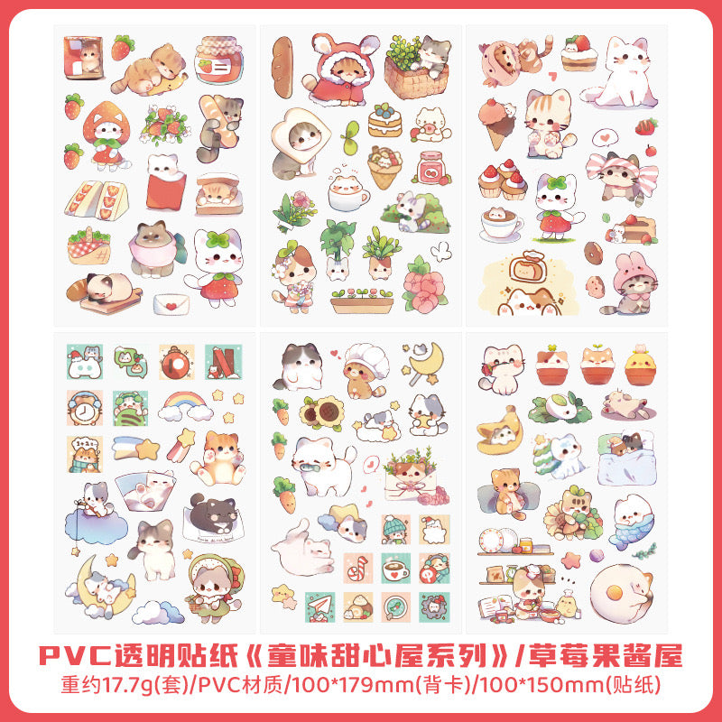 6 Sheets Kawaii Sticker Sheets