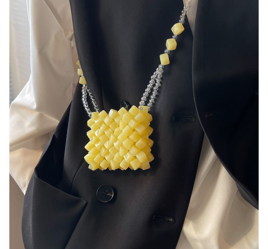 Mini Chain Beaded Crossbody Sling Bag