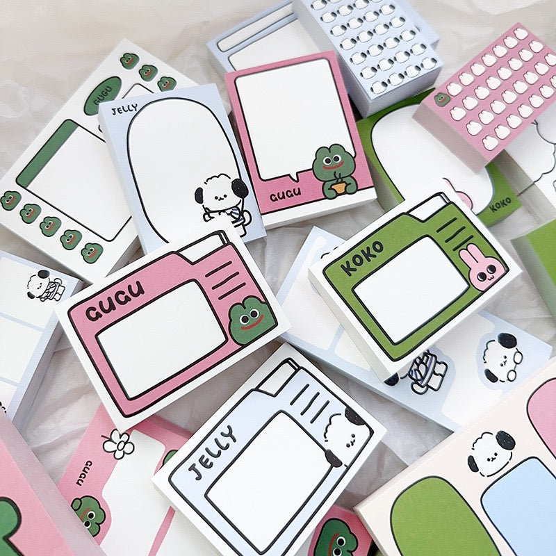 Premium Jelly Koko Gugu Kawaii 100 Sheets Memo Pads