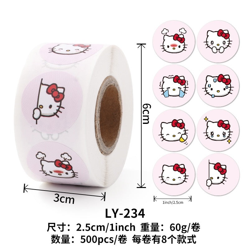 Sanrio 500 Stickers Tape Roll