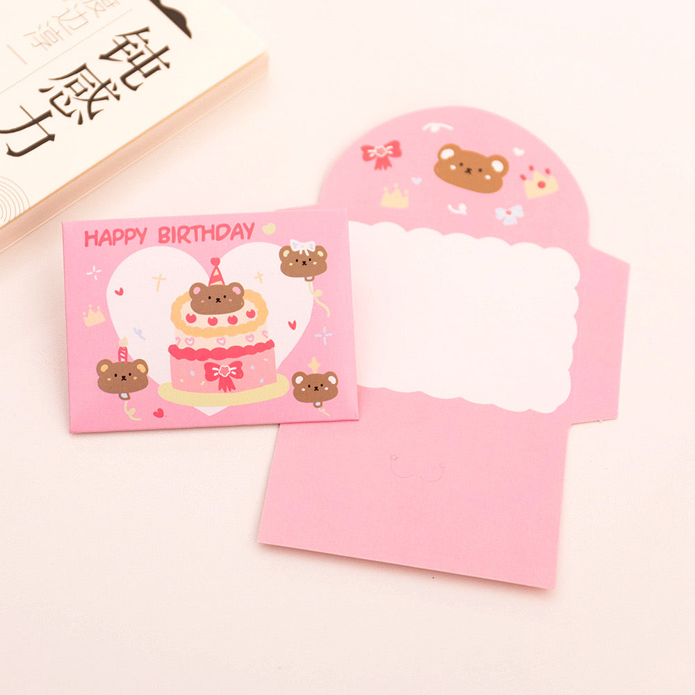Tri Fold Kawaii Envelopes for Birthdays / Occassions