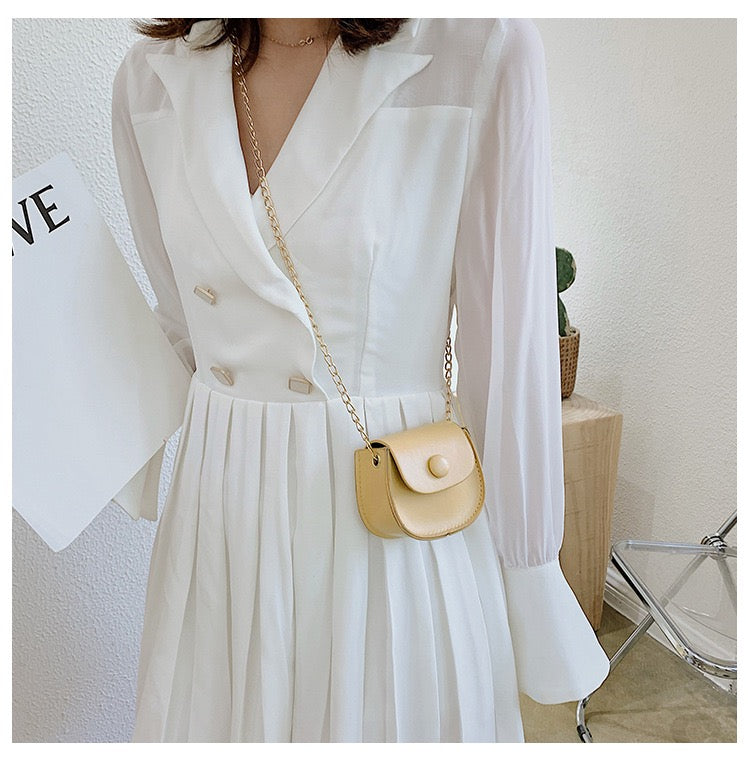 Mini Chic Button Flap Shoulder Sling Bag