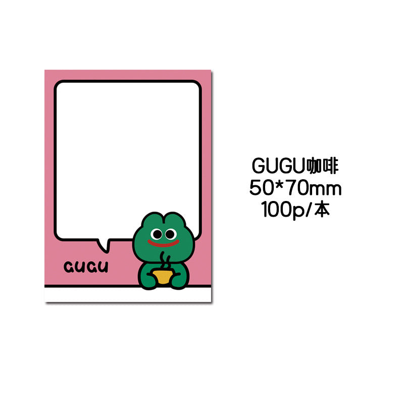 Premium Jelly Koko Gugu Kawaii 100 Sheets Memo Pads