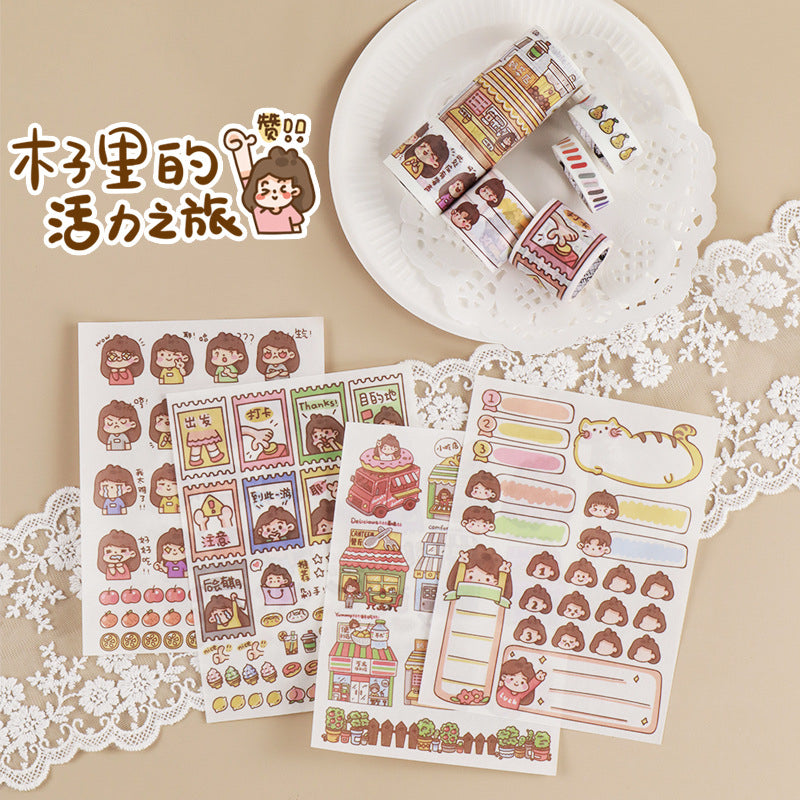 Kawaii Rectangle 4 Sticker Sheets