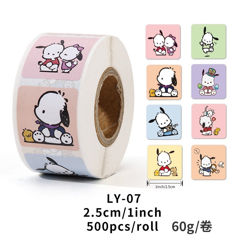 Sanrio 500 Stickers Tape Roll