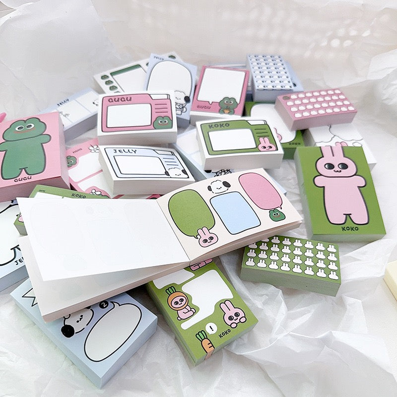 Premium Jelly Koko Gugu Kawaii 100 Sheets Memo Pads