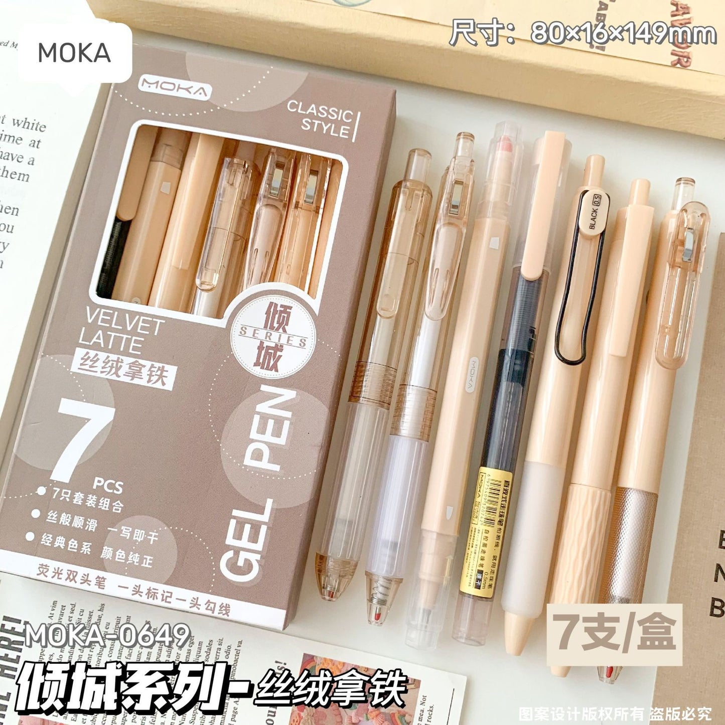 Minimal 7 Pastel Pens Set