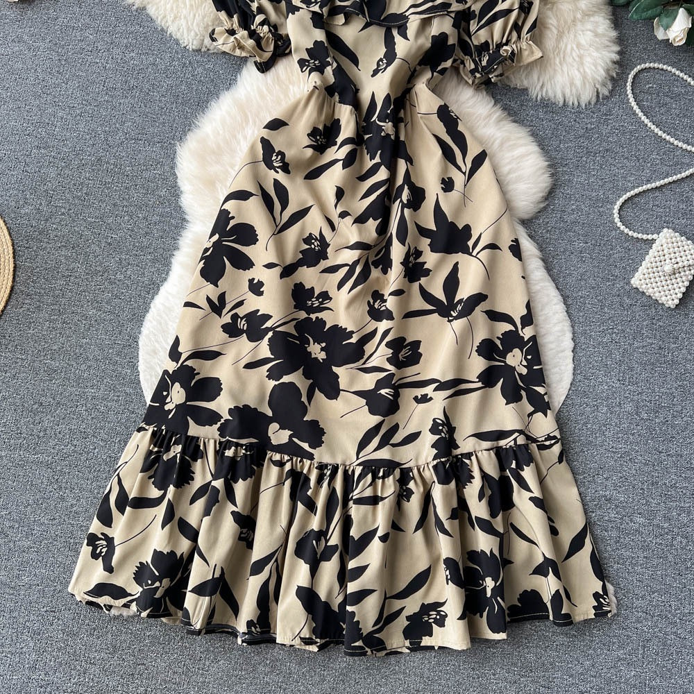 Black and White Floral Frock