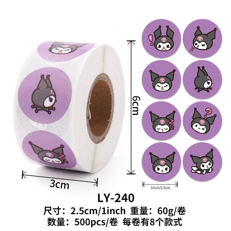Sanrio 500 Stickers Tape Roll