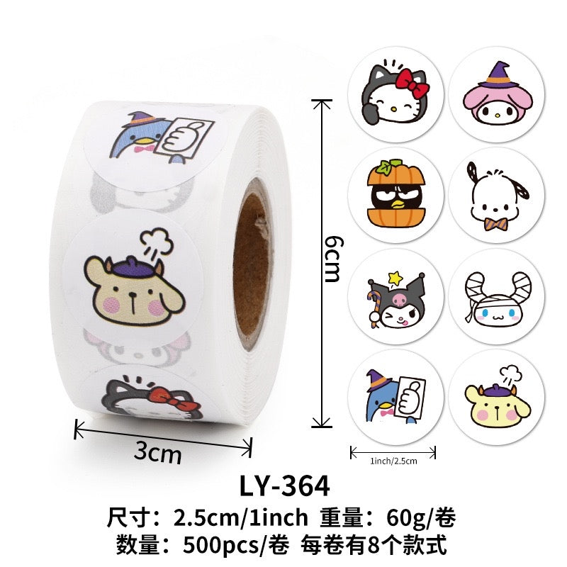 Sanrio 500 Stickers Tape Roll