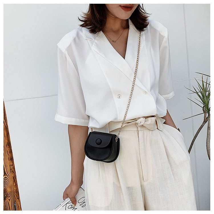Mini Chic Button Flap Shoulder Sling Bag