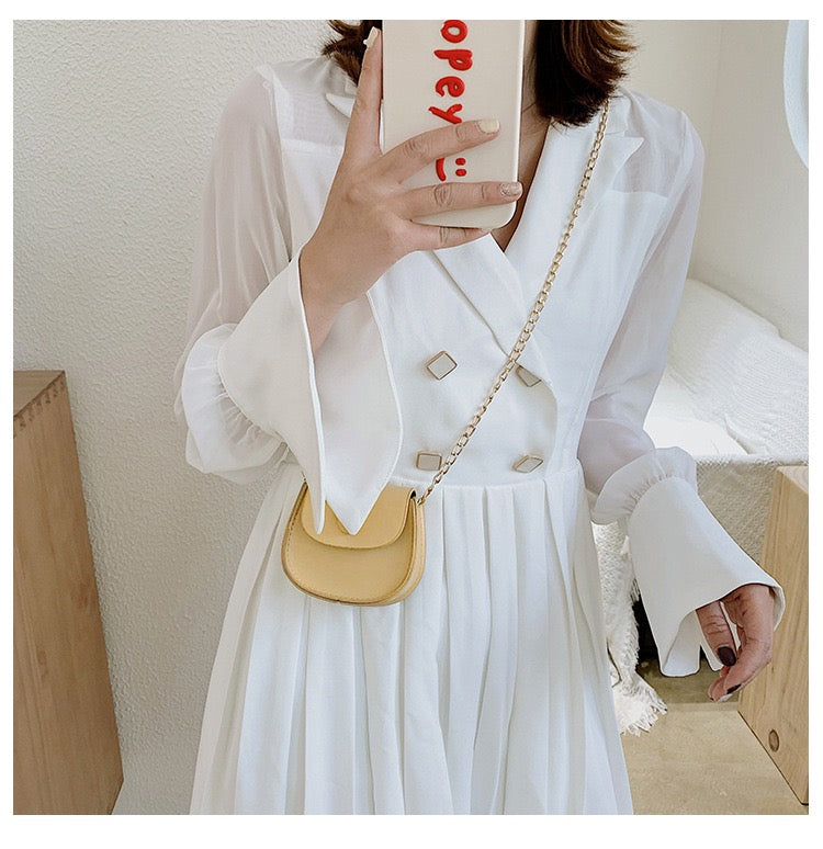 Mini Chic Button Flap Shoulder Sling Bag