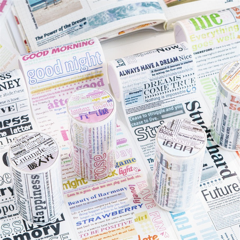 Leisure Time Vintage English Wide Washi Tape