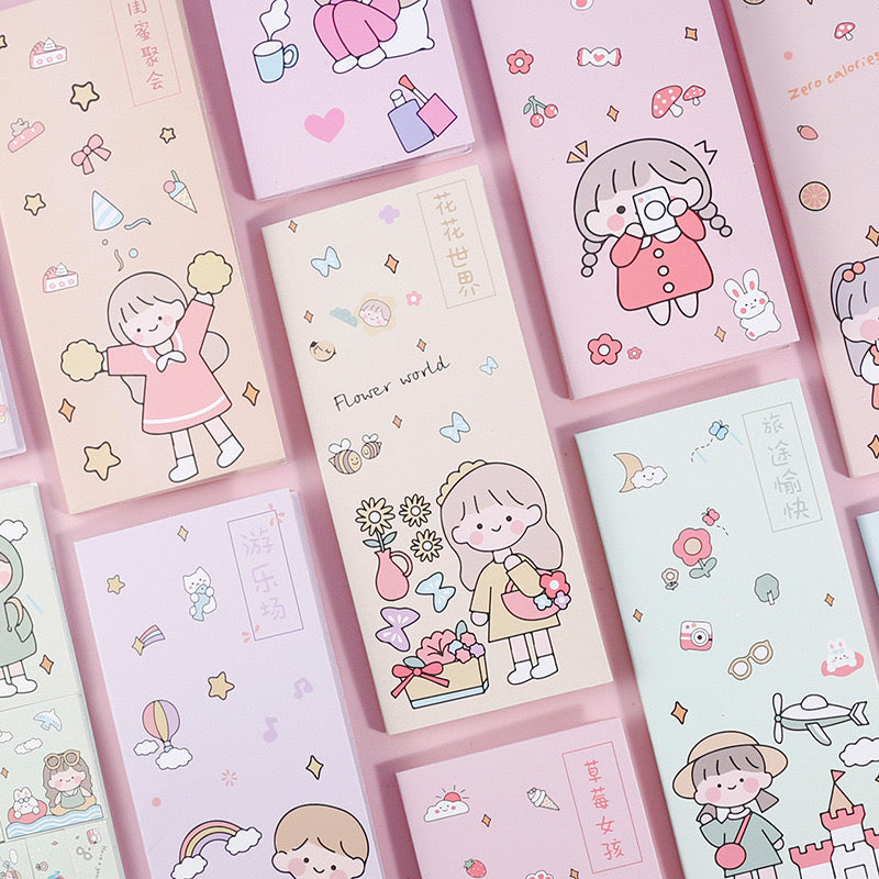 Kawaii Girl Sticky Notes Book