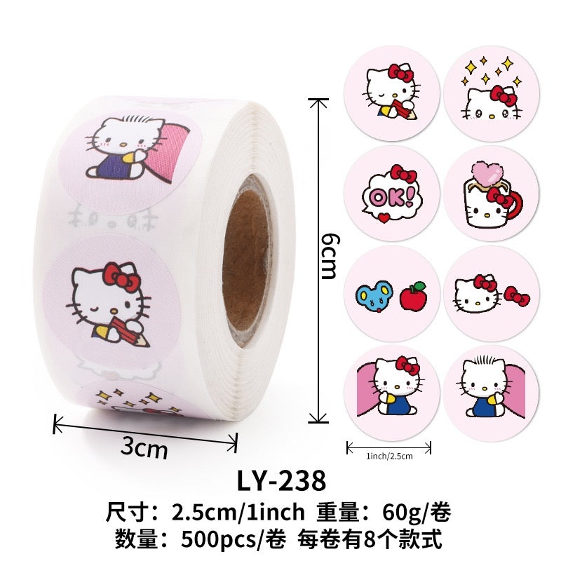 Sanrio 500 Stickers Tape Roll