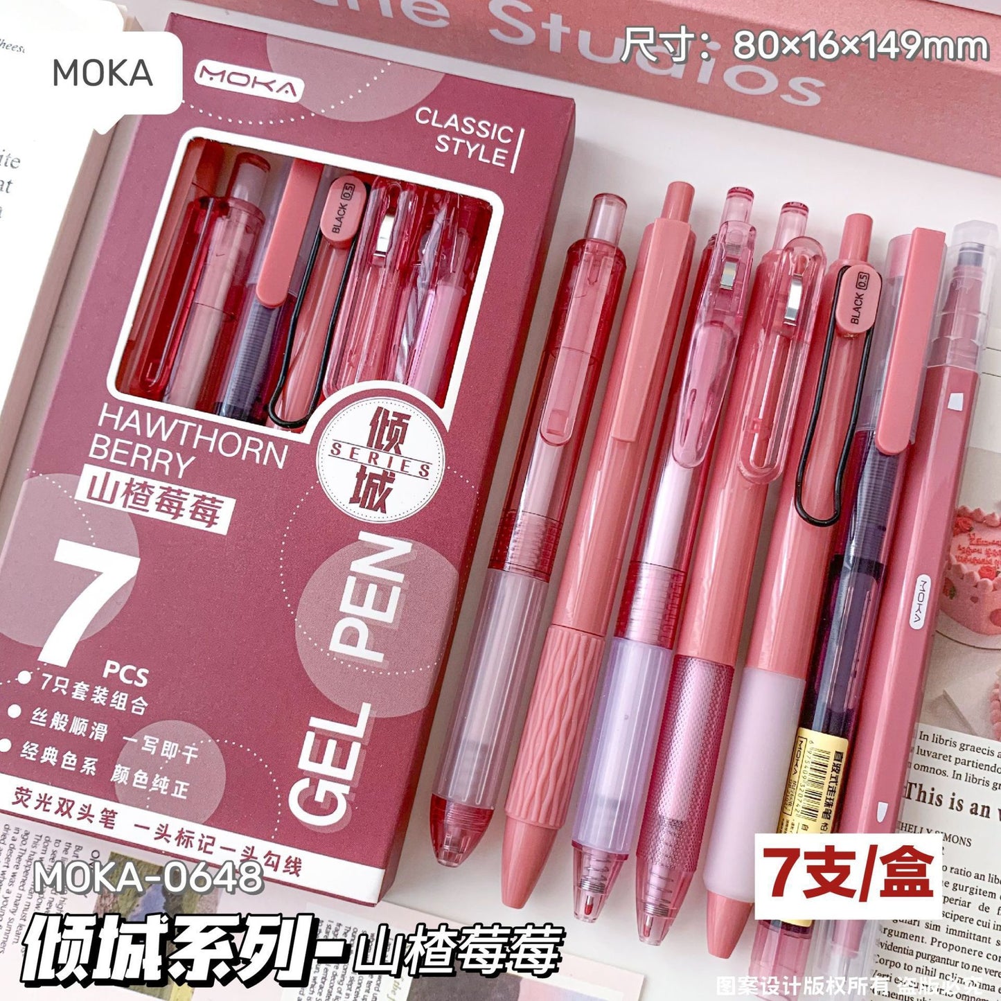 Minimal 7 Pastel Pens Set