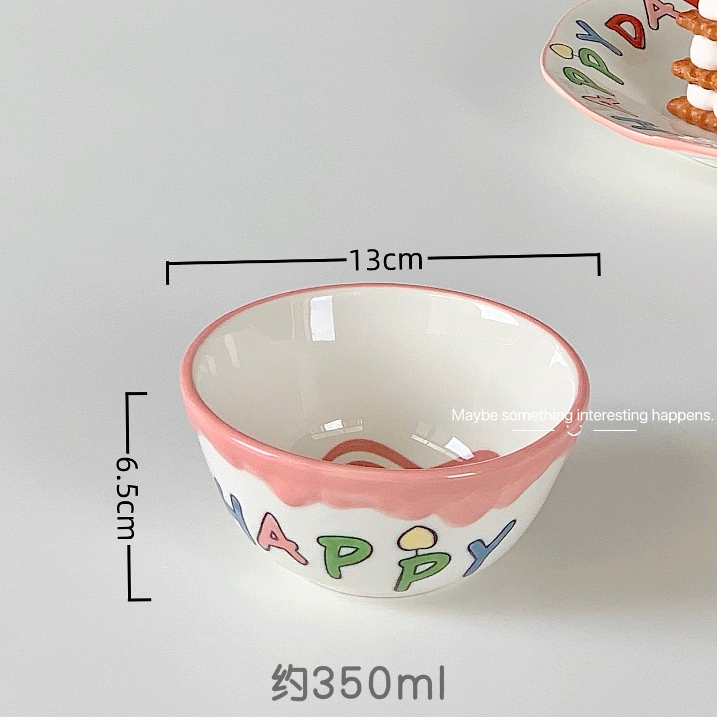 Dessert Happy Plate Bowl Spoon