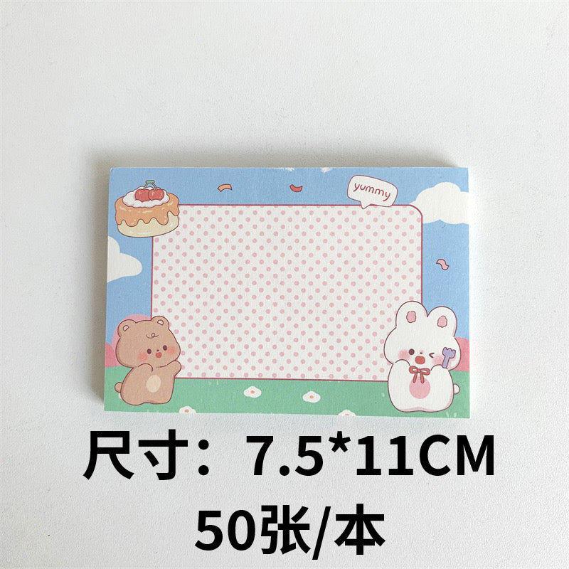 Kawaii Bunny Birthday Fruits Memo Pad