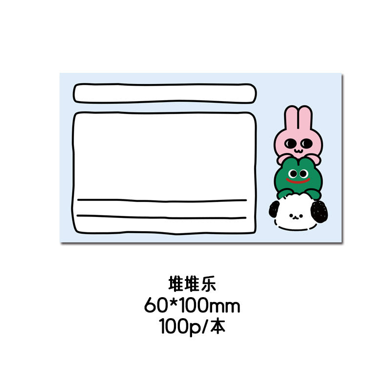 Premium Jelly Koko Gugu Kawaii 100 Sheets Memo Pads