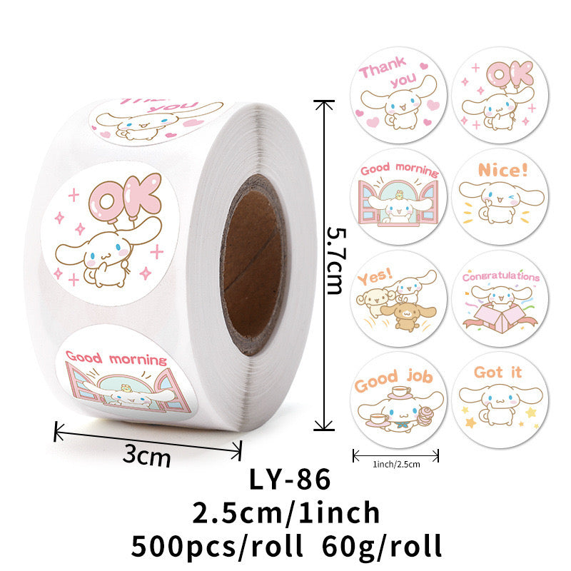 500 Stickers Washi Tape Roll