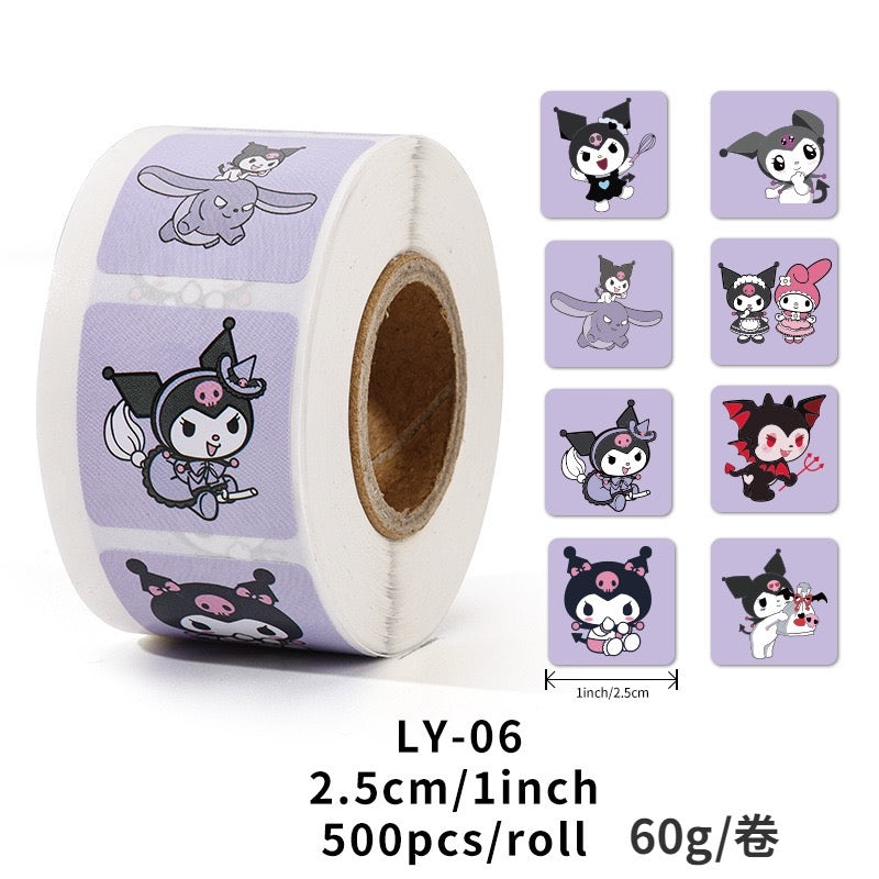 Sanrio 500 Stickers Tape Roll