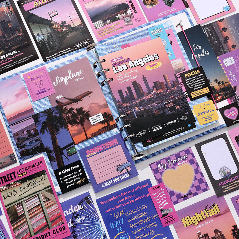 City in Clouds Retro Memo Papers / Stickers