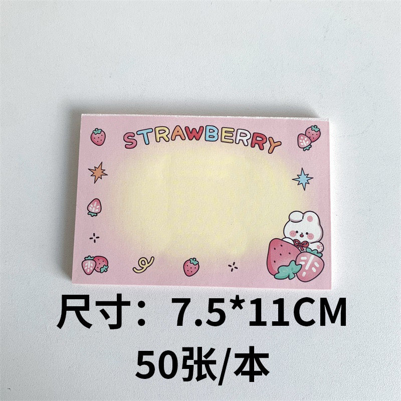 Kawaii Bunny Birthday Fruits Memo Pad