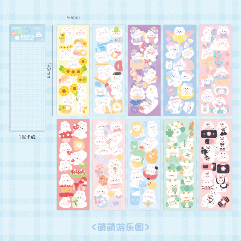 10 Kawaii Holographic Sticker Sheets Set