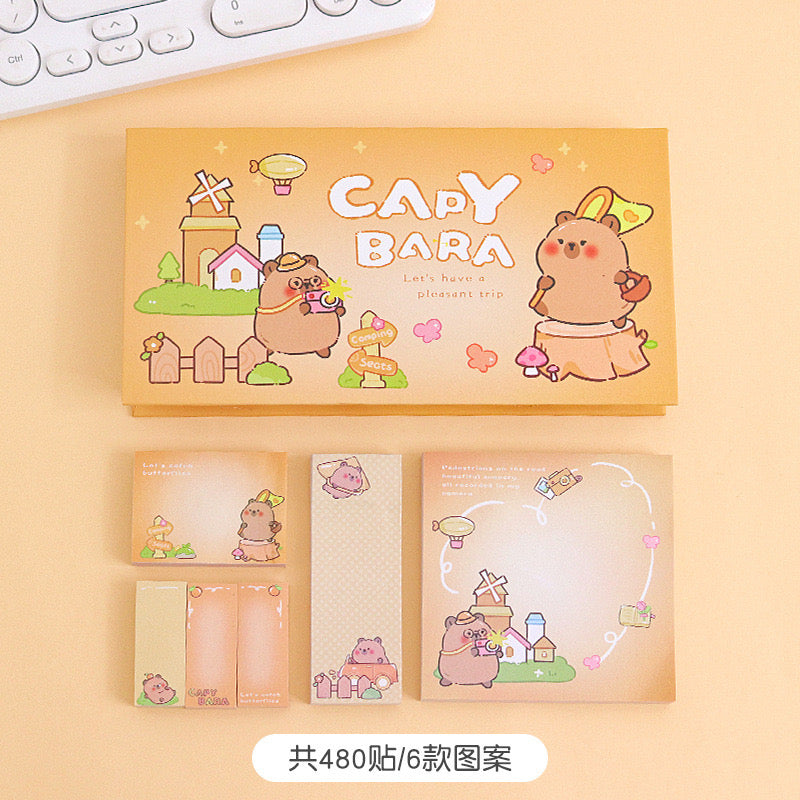 Capybara Memo Pads Sticky Notes box