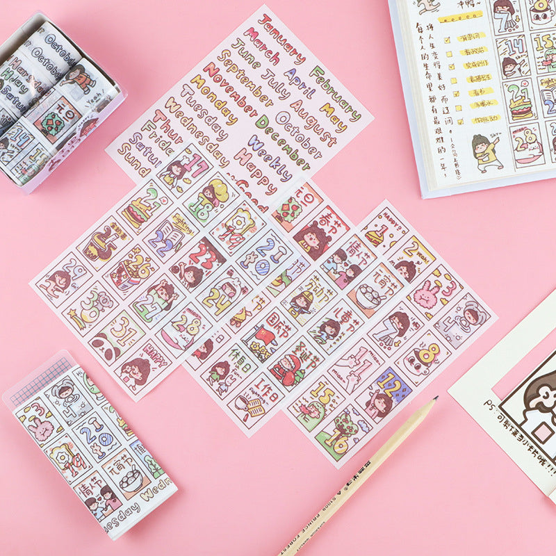 Kawaii Rectangle 4 Sticker Sheets