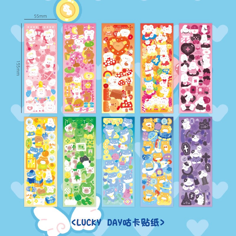 10 Kawaii Holographic Sticker Sheets Set