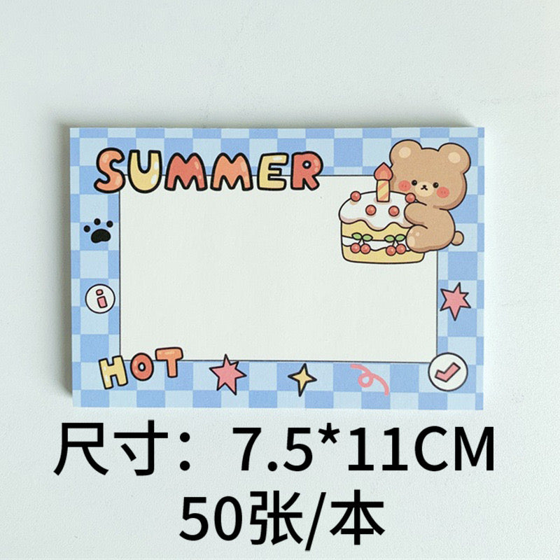 Kawaii Bunny Birthday Fruits Memo Pad