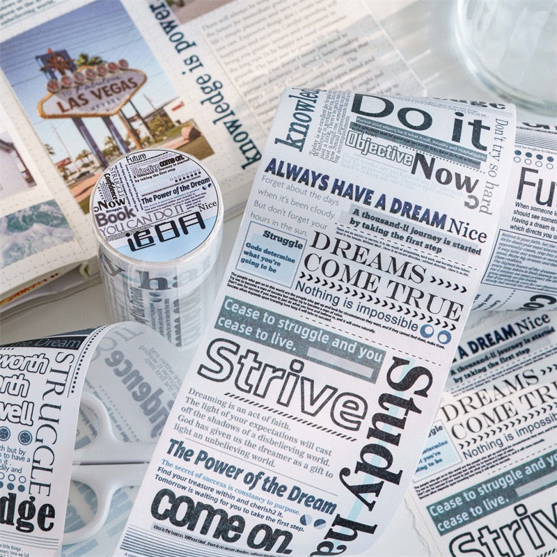 Leisure Time Vintage English Wide Washi Tape