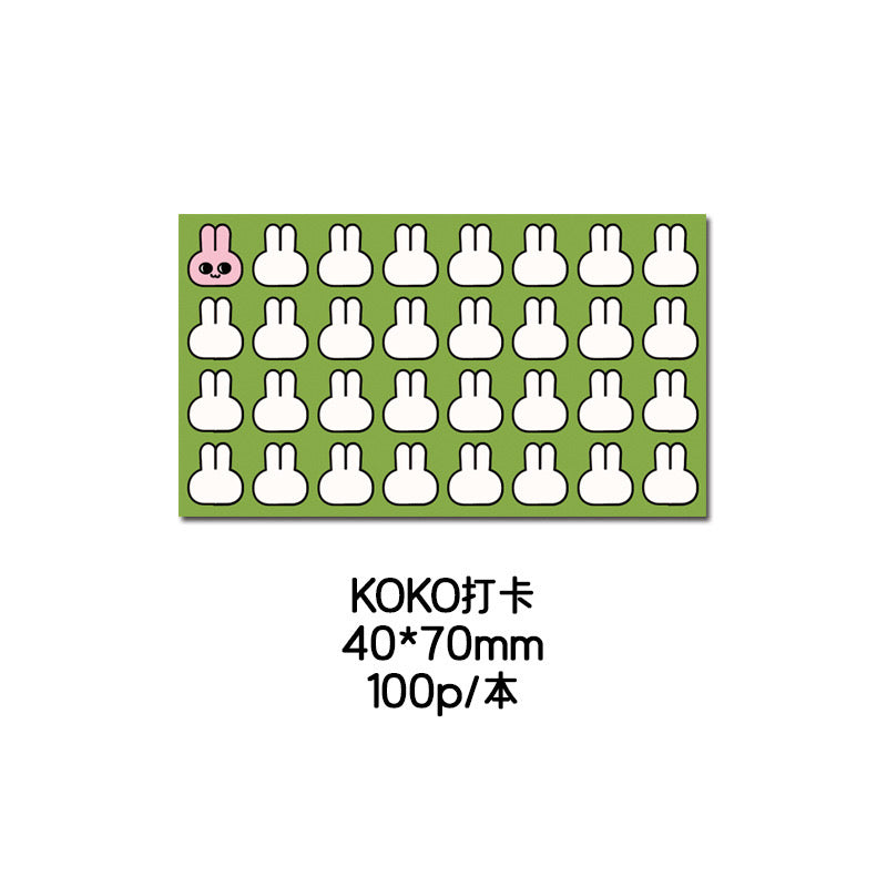 Premium Jelly Koko Gugu Kawaii 100 Sheets Memo Pads