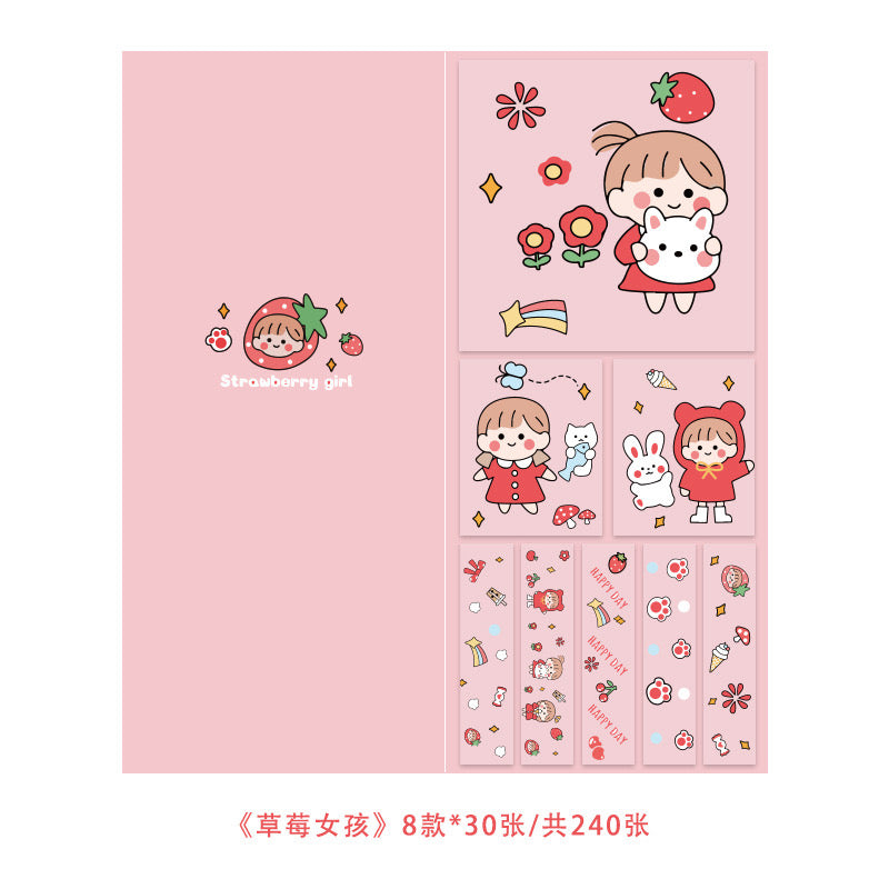 Kawaii Girl Sticky Notes Book
