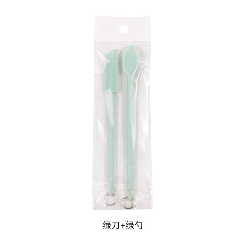 2 pcs Silicone Telescopic Spatula